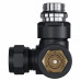 Набор термостатический трехосевой Royal Thermo Design Pro 15мм М30х1,5 (Чёрный)